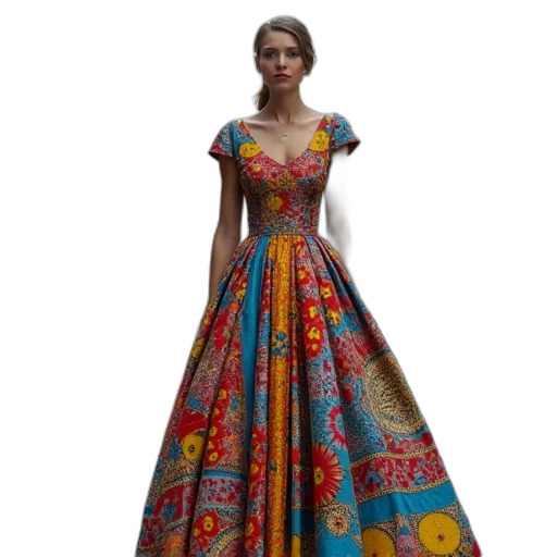 dress, photorealistic, concept art, 3d render transparent PNG cut-out