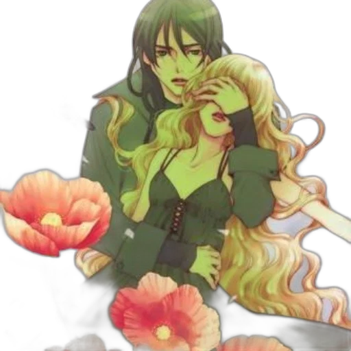 flower, concept art, watercolor, anime transparent PNG cut-out