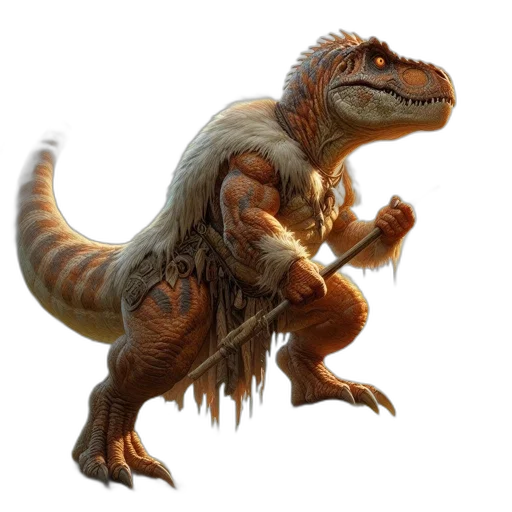 dragon, creature, animal, staff transparent PNG cut-out