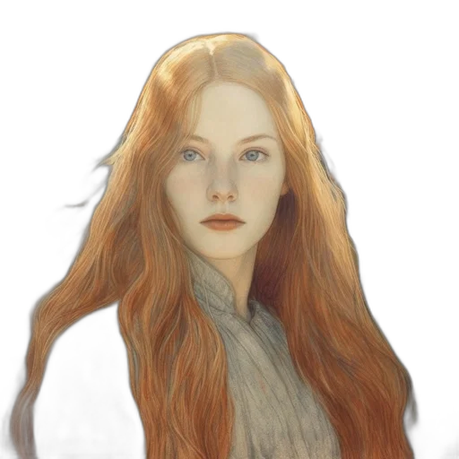 hair, face, dress, crown transparent PNG cut-out