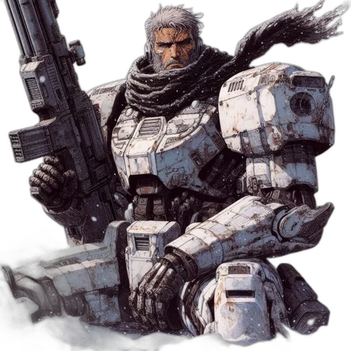 robot, weapon, concept art, comic book art transparent PNG cut-out