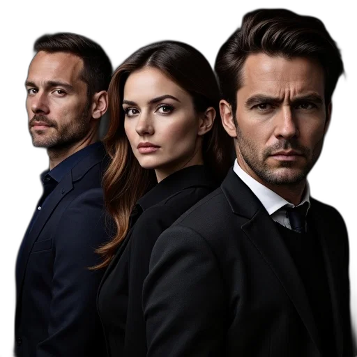 face, title, series, agents transparent PNG cut-out
