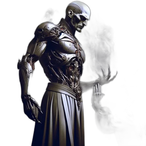 robot, concept art, comic book art, cyberpunk transparent PNG cut-out