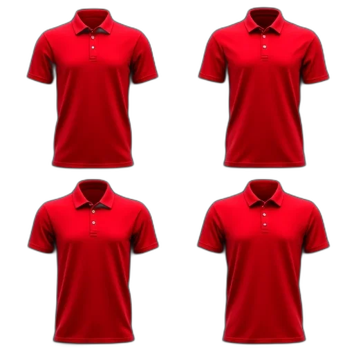3d render, red, collection, four transparent PNG cut-out