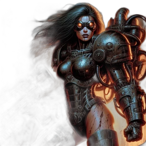 concept art, fantasy art, comic book art, dramatic transparent PNG cut-out