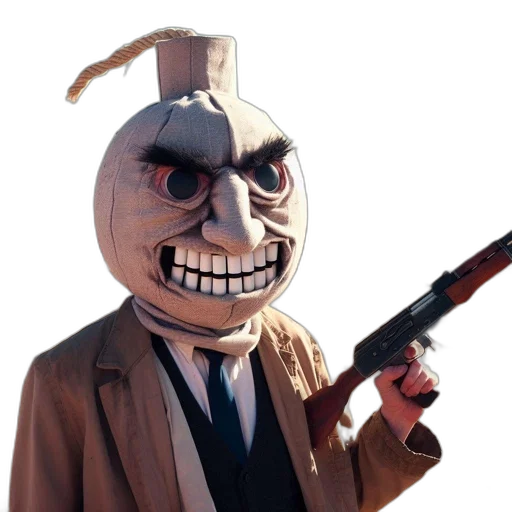 mask, staff, weapon, robot transparent PNG cut-out
