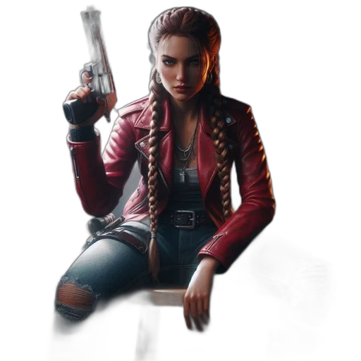 jacket, weapon, concept art, pixel art transparent PNG cut-out