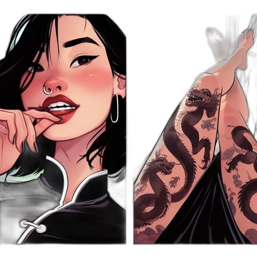 dress, comic book art, concept art, cartoon transparent PNG cut-out