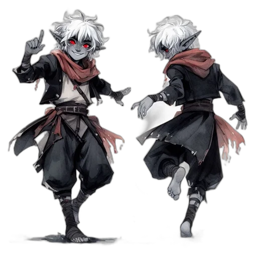 mask, jacket, creature, staff transparent PNG cut-out