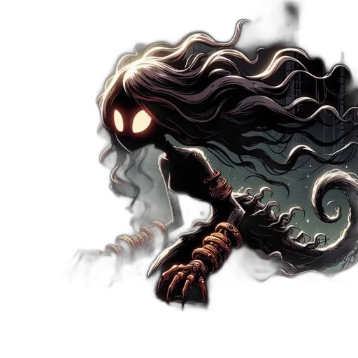 creature, mask, hair, dragon transparent PNG cut-out