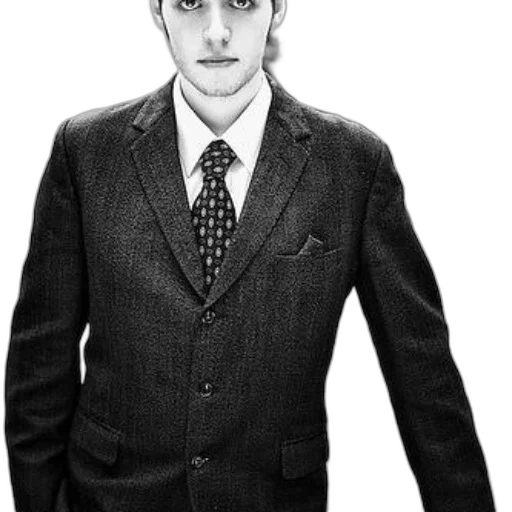 jacket, staff, face, photorealistic transparent PNG cut-out