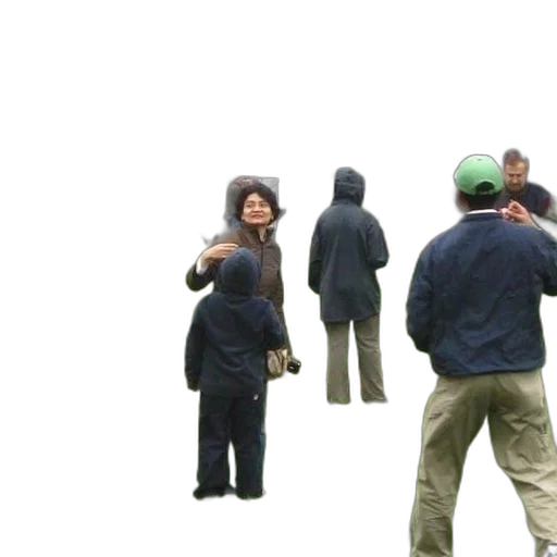jacket, staff, umbrella, mask transparent PNG cut-out