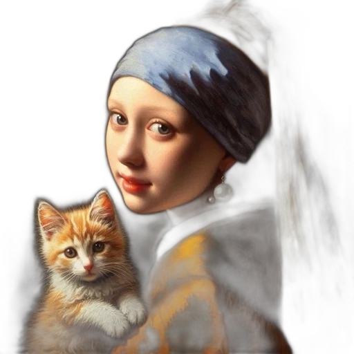 hat, face, photorealistic, oil painting transparent PNG cut-out