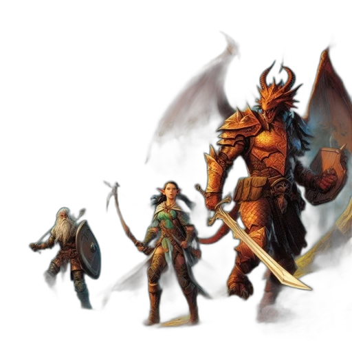 dragon, fantasy art, concept art, comic book art transparent PNG cut-out