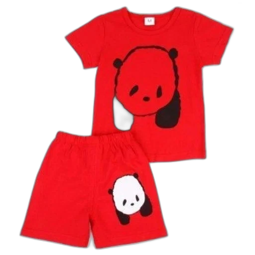 red, monochrome, outfit, panda transparent PNG cut-out