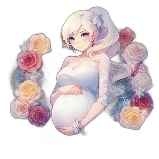 flower, dress, crown, face transparent PNG cut-out