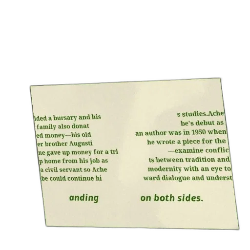 poster, text, about, achebe transparent PNG cut-out