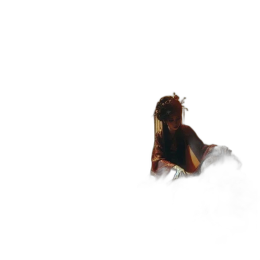 dragon, creature, staff, hair transparent PNG cut-out