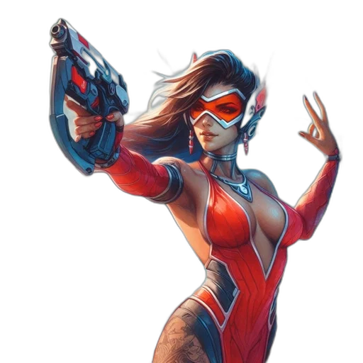 weapon, concept art, comic book art, cyberpunk transparent PNG cut-out