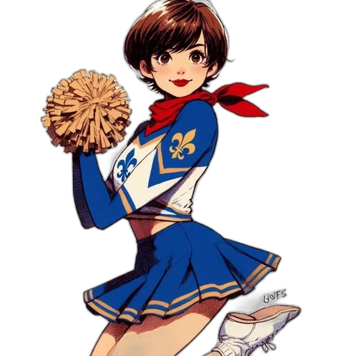 staff, anime, cartoon, pixel art transparent PNG cut-out