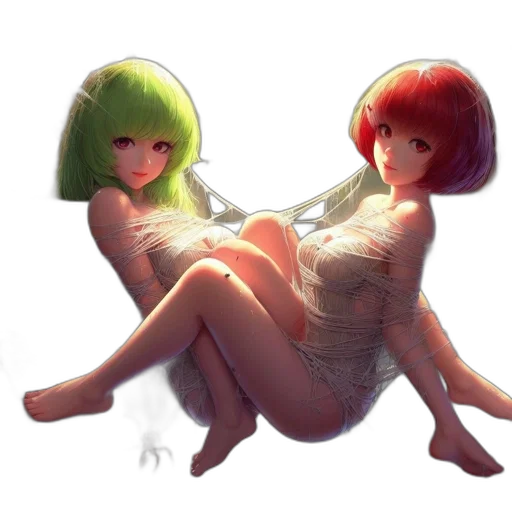dress, robot, hair, concept art transparent PNG cut-out