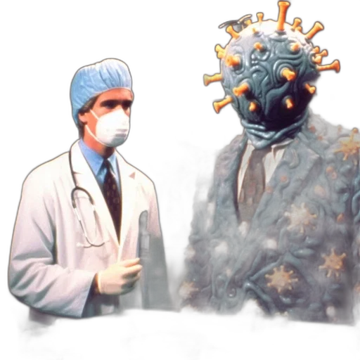 mask, concept art, scene, portraying transparent PNG cut-out
