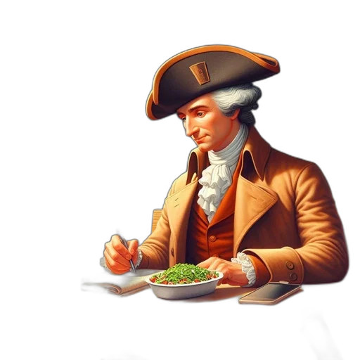 food, hat, jacket, photorealistic transparent PNG cut-out