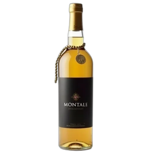 bottle, gold-colored, black, label transparent PNG cut-out