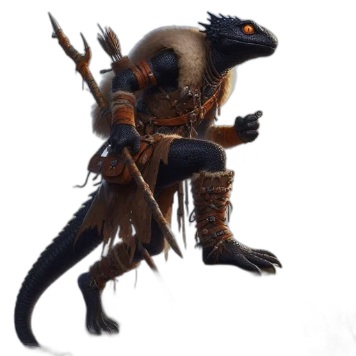 dragon, creature, animal, staff transparent PNG cut-out