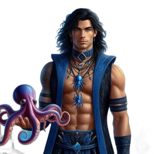 fantasy art, concept art, 3d render, man transparent PNG cut-out