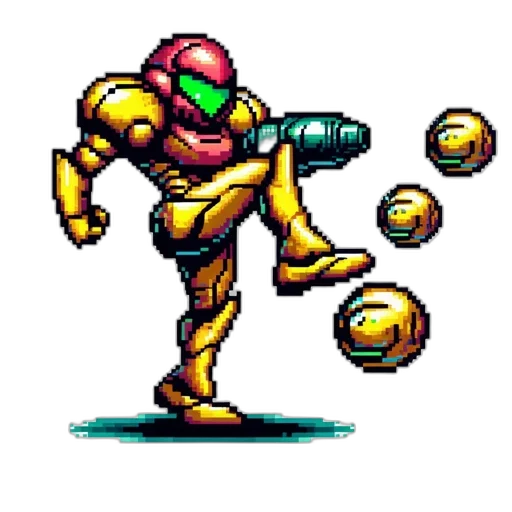 robot, weapon, pixel art, concept art transparent PNG cut-out