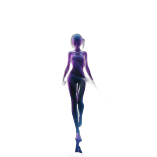 dress, robot, creature, staff transparent PNG cut-out