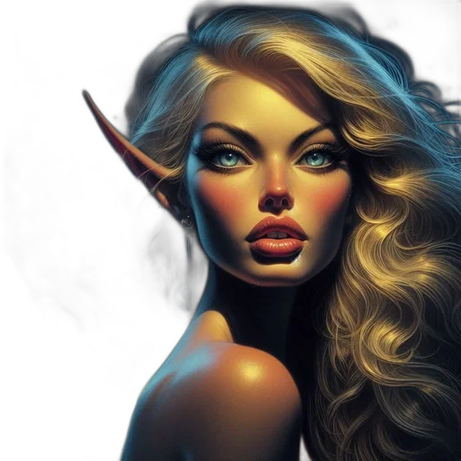 face, fantasy art, photorealistic, comic book art transparent PNG cut-out