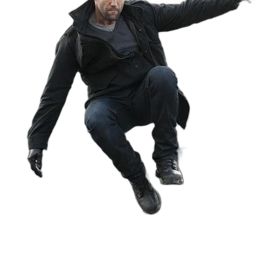 jacket, staff, weapon, creature transparent PNG cut-out