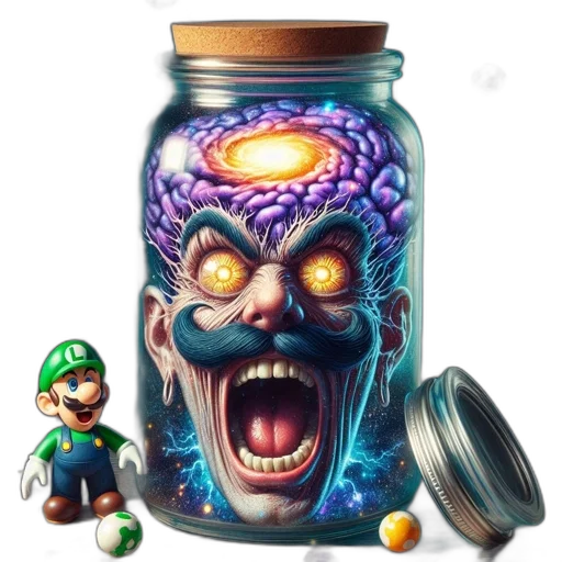 bottle, mask, creature, face transparent PNG cut-out
