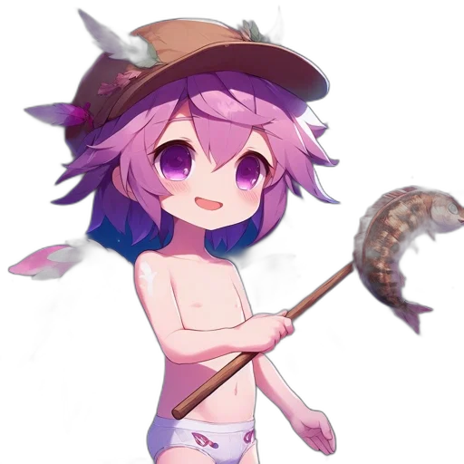 weapon, hat, staff, creature transparent PNG cut-out