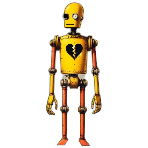 robot, animal, staff, 3d render transparent PNG cut-out