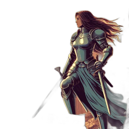 sword, weapon, staff, fantasy art transparent PNG cut-out