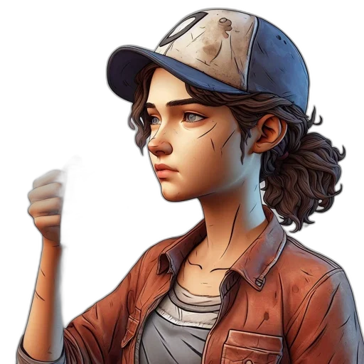 hat, jacket, weapon, face transparent PNG cut-out