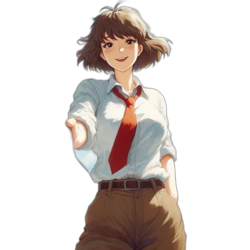 jacket, staff, dress, weapon transparent PNG cut-out