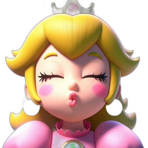 crown, face, 3d render, vaporwave transparent PNG cut-out