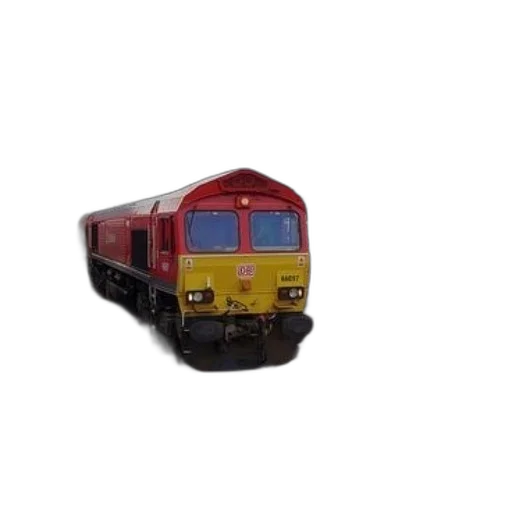 red, yellow, train, tracks transparent PNG cut-out