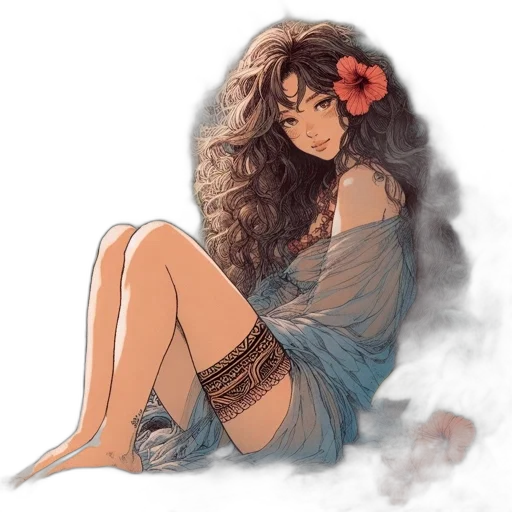 dress, fantasy art, watercolor, concept art transparent PNG cut-out