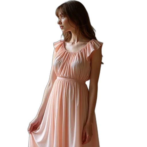 dress, photorealistic, pastel, eliza transparent PNG cut-out