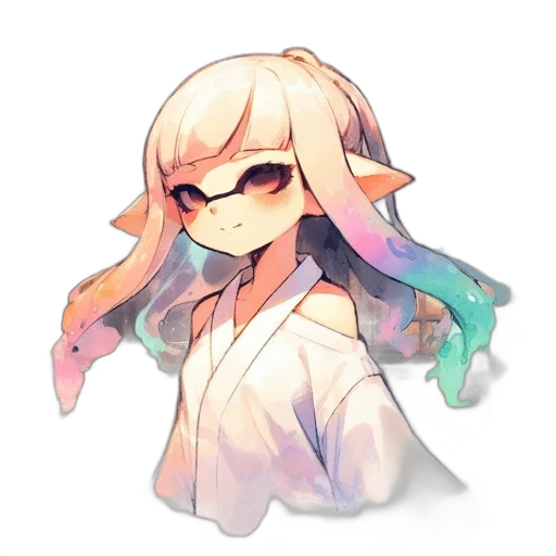 hair, staff, mask, creature transparent PNG cut-out