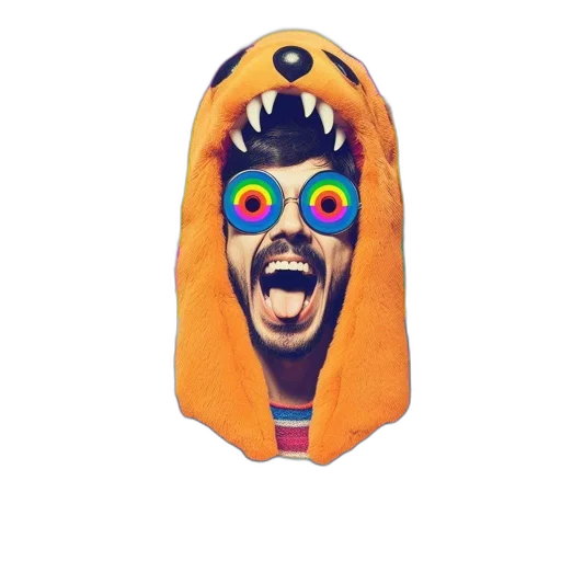 mask, jacket, face, creature transparent PNG cut-out