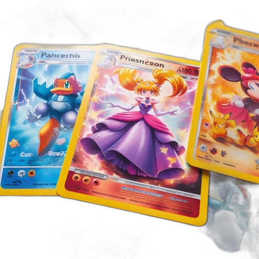 colorful, trading, cards, feature transparent PNG cut-out