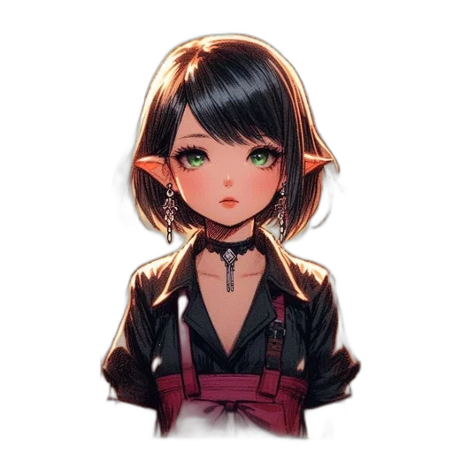 staff, jewelry, jacket, face transparent PNG cut-out