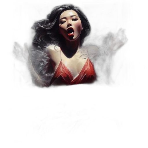 dress, face, comic book art, concept art transparent PNG cut-out