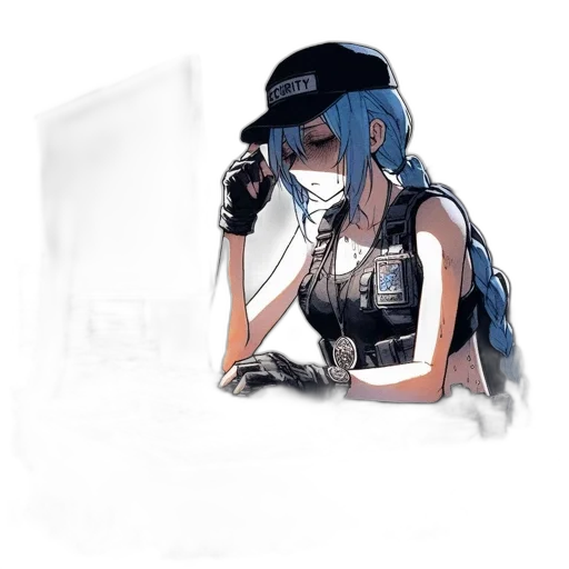 robot, hat, dress, weapon transparent PNG cut-out